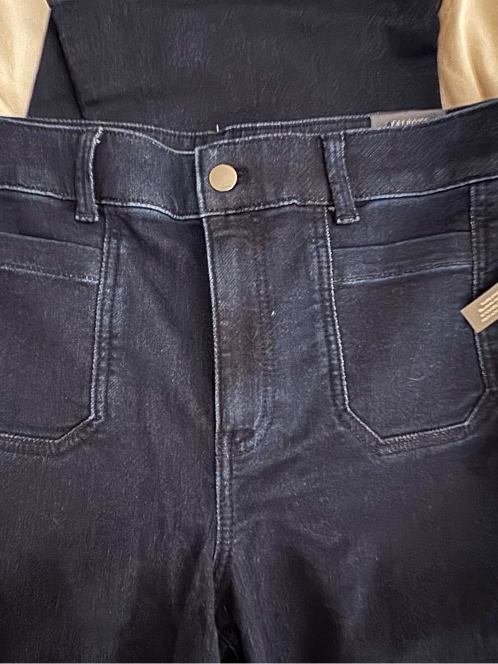 NWT Talbots Knit Denim Bootcut Jeans Dark Wash Size 10 - Picture 5 of 5